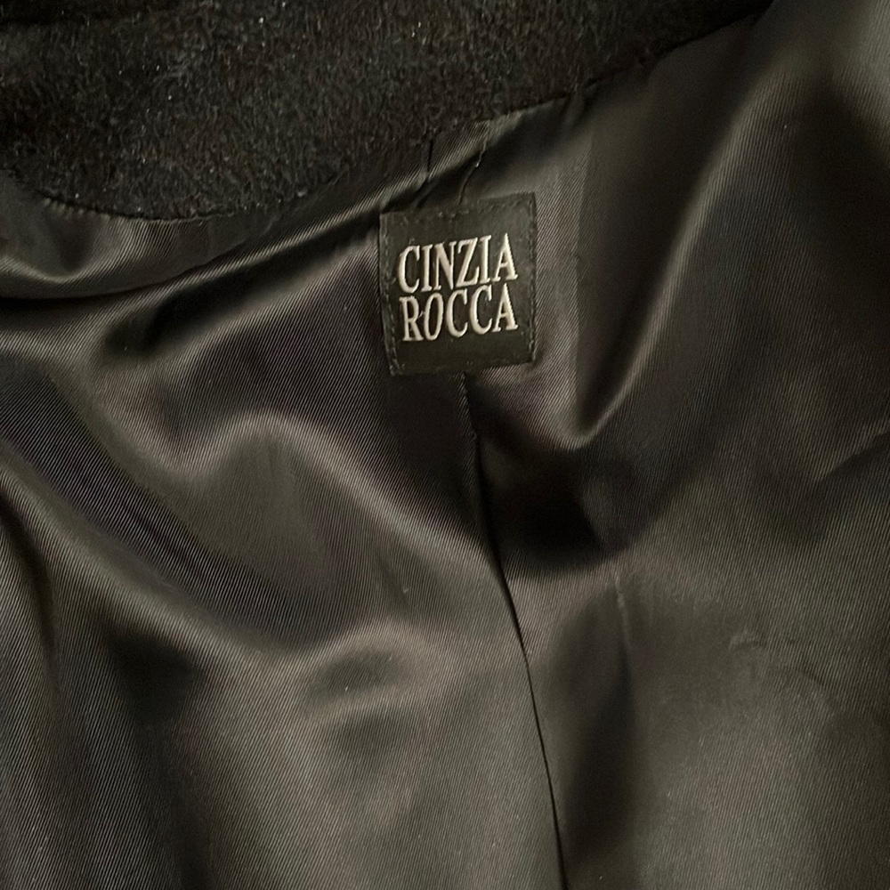 Cinzia rocca black coat size 14 3/4 coat